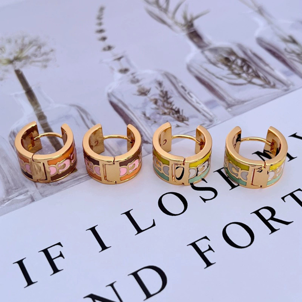 Coach Enamel Metal Earrings